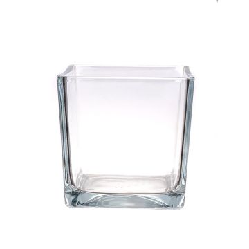 Glas Übertopf KIM AIR, klar, 18x18x18cm
