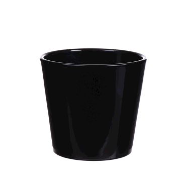 Pflanztopf GIENAH, Keramik, schwarz, 12,5cm, Ø13,5cm