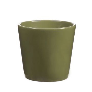Pflanztopf GIENAH, Keramik, grün, 12,5cm, Ø13,5cm