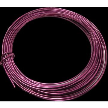 Aludraht TANEA, pink lackiert, 12m, Ø2mm