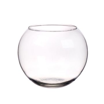 Kerzen Kugelvase TOBI AIR aus Glas, klar, 15,5cm, Ø19cm