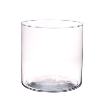 Zylinder Kerzenhalter SANNY aus Glas, klar, 19cm, Ø19cm