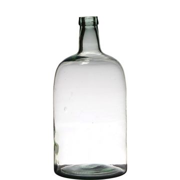 Glasflasche NIRAN, recycelt, klar-grün, 40cm, Ø19cm