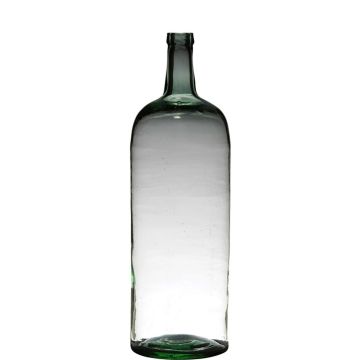 Glasflasche NIRAN, recycelt, klar-grün, 60cm, Ø19cm