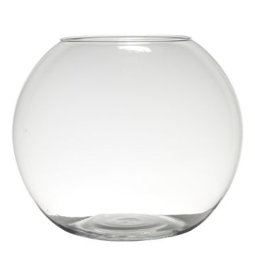 Kerzen Kugelvase TOBI EARTH aus Glas, klar, 28cm, Ø34cm