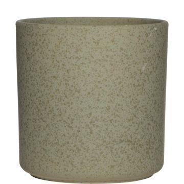 Keramik Blumentopf ARAYA, gesprenkelt, grün, 17cm, Ø17cm