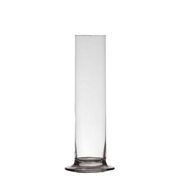 Einzelblumenvase ABIRAMY aus Glas, Standfuß, klar, 15cm, Ø6cm