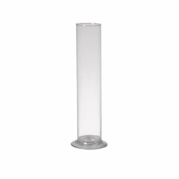 Einzelblumenvase ABIRAMY aus Glas, Standfuß, klar 30cm, Ø6cm