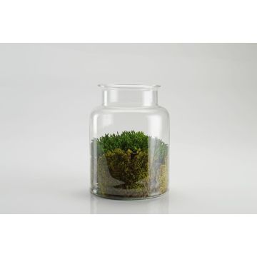 Blumenvase KARIN EARTH aus Glas, recycelt, klar, 25cm, Ø19cm