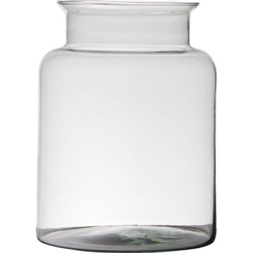 Blumenvase KARIN EARTH aus Glas, recycelt, klar, 25cm, Ø19cm