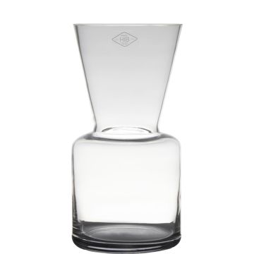 Moderne Vase FAHSAI aus Glas, klar, 30cm, Ø15cm