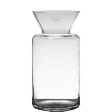 Vase FAHSAI aus Glas, klar, 30cm, Ø15cm