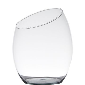 Tischlicht KATE aus Glas, recycelt, klar, 20cm, Ø16,5cm
