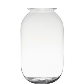 Bauchige Glas Vase NARUMOL, klar, 30cm, Ø19cm