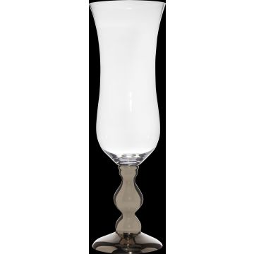 XXL Sektglas PIYA auf Standfuß, klar-silber, 70cm, Ø22,5cm