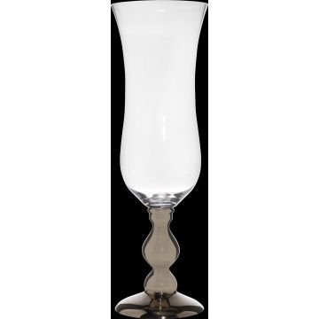 XXL Sektglas PIYA auf Standfuß, klar-silber, 90cm, Ø29cm
