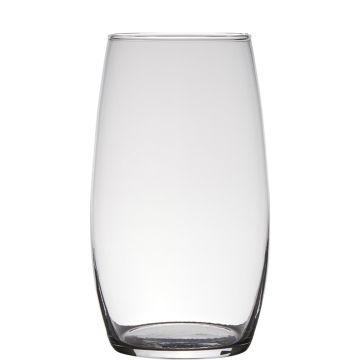 Bauchige Glas Vase NATTIDA, klar, 25cm, Ø14cm