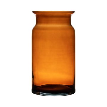 Blumenvase Glas HANNA EARTH, orange-braun-klar, 29,5cm, Ø15cm