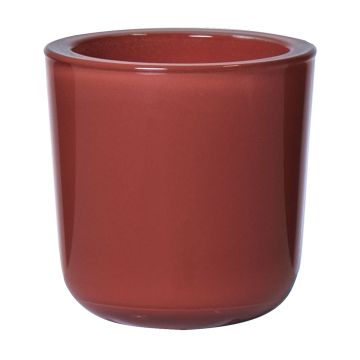 Teelichthalter NICK aus Glas, koralle, 7,5cm, Ø7,5cm