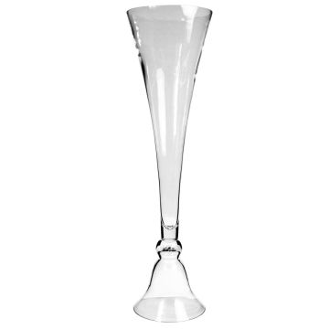 Bodenvase Glas SOMANAS mit Fuß, klar, 100cm, Ø28cm
