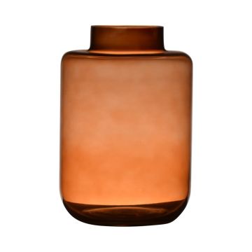 Glas Vase ARANYA, orange-braun, 23,5cm, Ø16cm