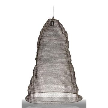 Lampenschirm SHARNI aus Drahtgeflecht, mit Kabel und Fassung, kupfer, 80cm, Ø59cm