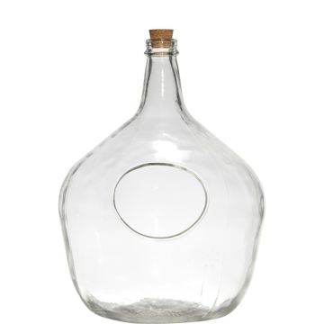 Terrarium Ballonflasche ILLYA mit Korken, Glas, klar, 43cm, Ø31cm