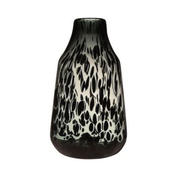 Glasflasche RUSSELL, Leopardenmuster, schwarz-beige-klar, 30cm, Ø17,5cm