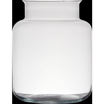 Windlicht Kerzenhalter KARIN EARTH aus Glas, recycelt, klar, 24cm, Ø17cm