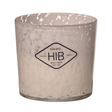 Wachskerze RENITA im Kerzenglas, weiß-klar, 11,5cm, Ø12cm