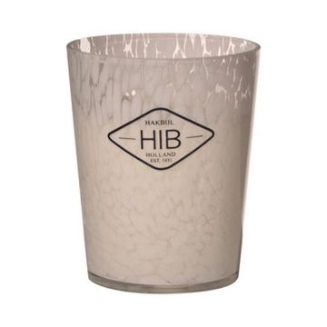 Wachskerze RENITA im Kerzenglas, weiß-klar, 16cm, Ø13cm