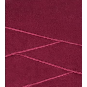 Kuscheliges Samt Kissen NOELANI, schräge Ziernähte, magenta, 45x45cm