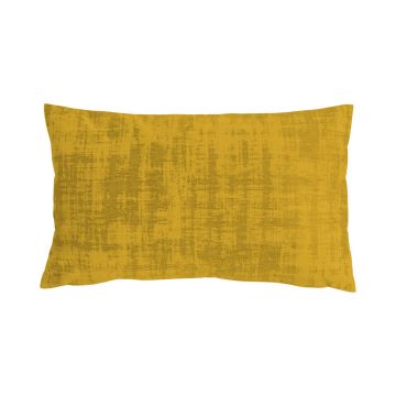 Deko Kissen LORIKA, ockergelb, Samt Optik, 50x30cm