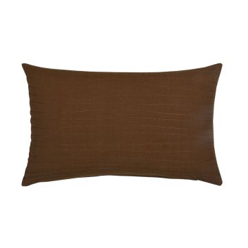 Zierkissen SILENA, schokobraun, Ziernähte, 50x30cm