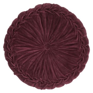 Rundes Sitzkissen BELLONA, bordeauxrot, 10x60cm