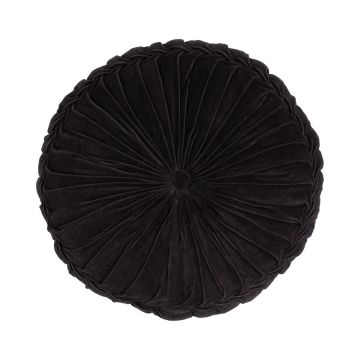 Rundes Sitzkissen BELLONA, schwarz, 10x60cm
