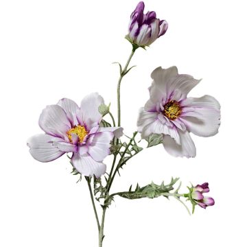 Künstlicher Zweig Schmuckkörbchen HIKJAN, weiß-violett, 80cm