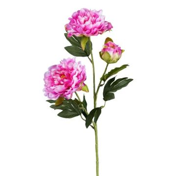 Künstlicher Zweig Pfingstrose SLORMEK, cerise, 65cm