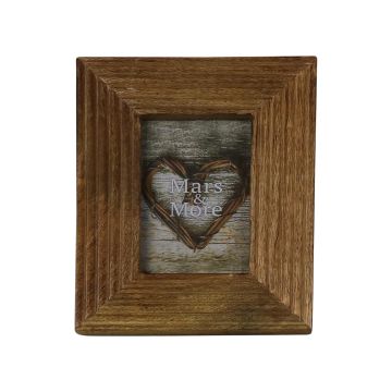 Mangoholz Bilderrahmen SIGGE mit Rillen, braun, 24x19x2cm Mangoholz Bilderrahmen SIGGE mit Rillen, braun, 24x19x2cm