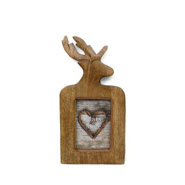 Mangoholz Bilderrahmen BJÖRN, Hirschmotiv, braun, 35x19,5x5,3cm Mangoholz Bilderrahmen BJÖRN, Hirschmotiv, braun, 35x19,5x5,3cm