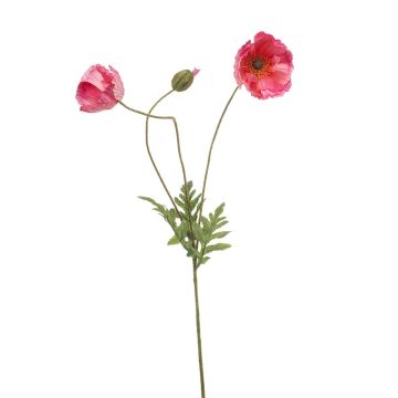 Kunstzweig Mohnblume SCHUNRA, rosa, 75cm