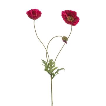 Kunstzweig Mohnblume SCHUNRA, pink, 75cm
