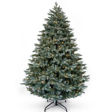 Kunst Weihnachtsbaum BUFFALO SPEED, gefroren, LEDs, 230cm, Ø145cm
