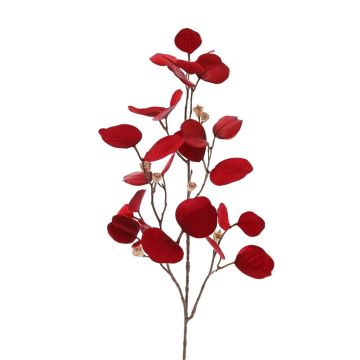 Kunstzweig Eukalyptus INDALA mit Früchten, rot, 85cm