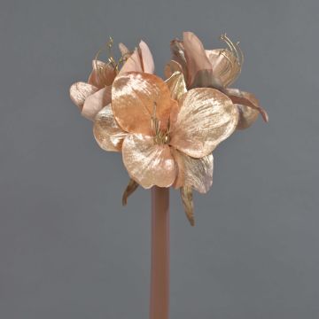 Samt Amaryllis Dekoblume KIRSTY, rosé, 70cm, Ø13-15cm