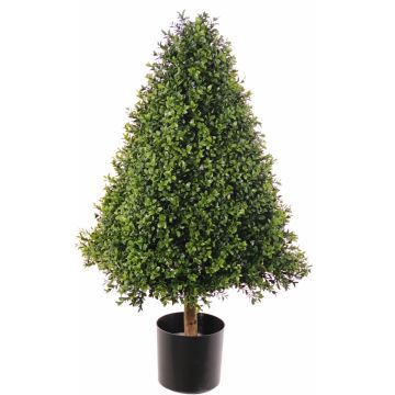Künstliche Buchsbaum Pyramide TOM, crossdoor, Echtstamm, 90cm