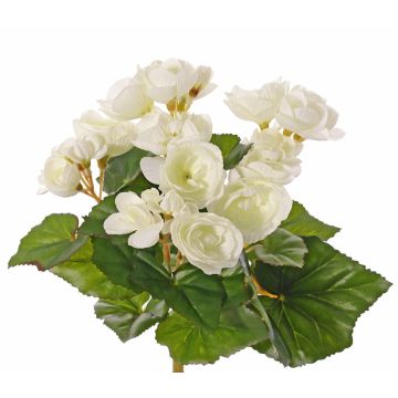 Kunst Begonie BIRMA auf Steckstab, creme, 20cm, Ø3-5cm