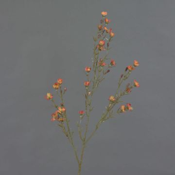 Kunst Wachsblume NIANG, orange-rot, 80cm, Ø1,5-2,5cm