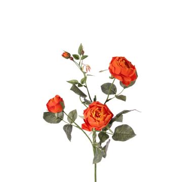 Dekoblume Rosenzweig DIAMANTIS, orange, 75cm, Ø5-8cm