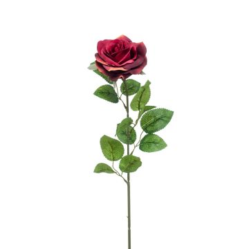Künstliche Blume Rose PEZOS, burgunderrot, 60cm, Ø10cm